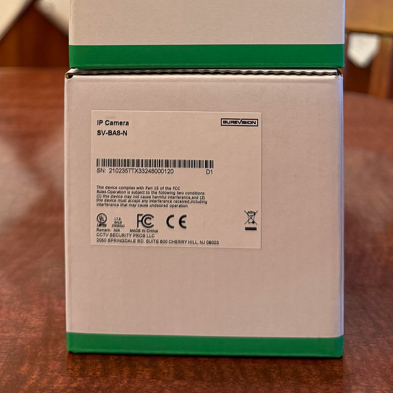 SureVision 4K IP Bullet Security Camera w/ 164ft Night Vision – Open Box, Unused gallery