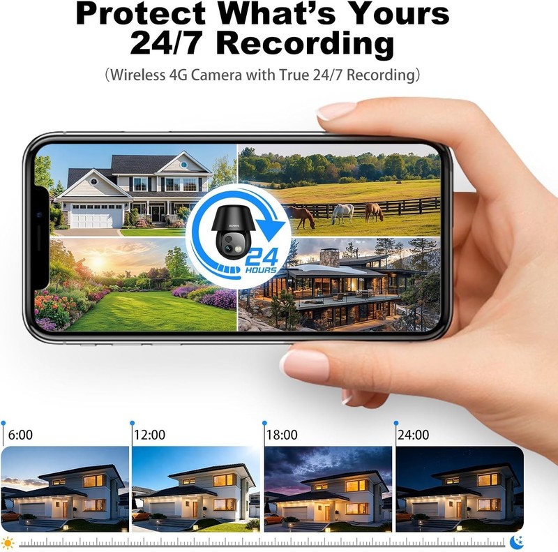 4G LTE Solar Security Camera - Wireless, 24/7 HD Recording, AI Motion Detection gallery