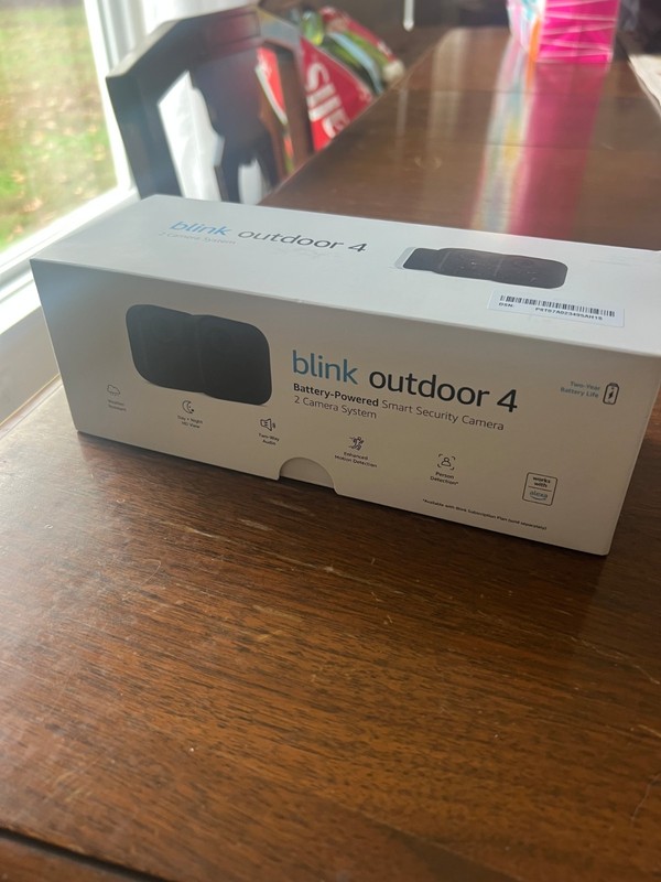 STILL IN BOX 2023 Blink Outdoor 4 (4th Gen) 2 Camera – Black (B0B1N6B8QT)