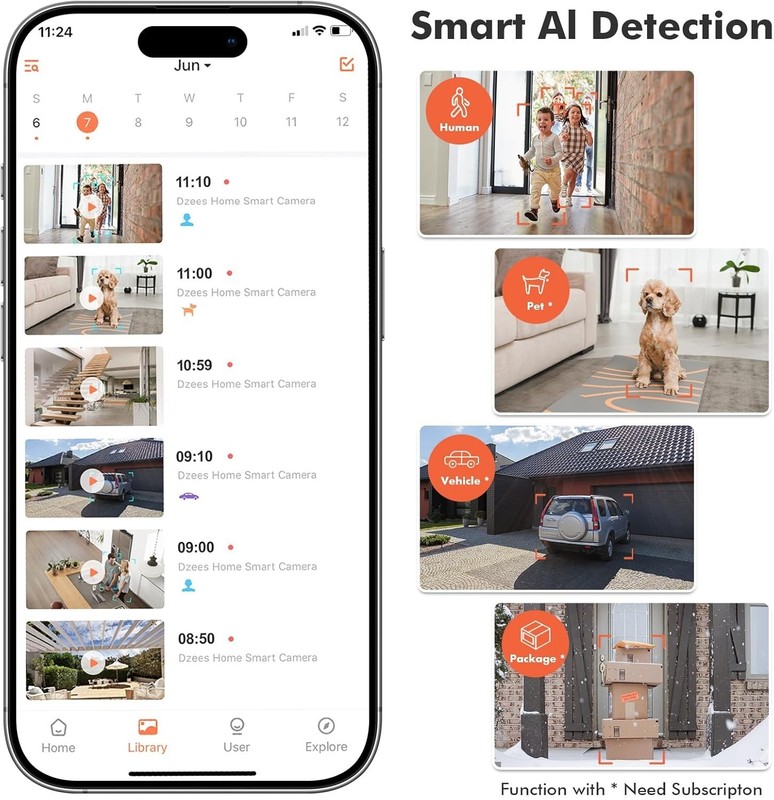 WiFi Outdoor Security Camera - Spotlight, Siren, Color Night Vision, 2-Way Talk gallery