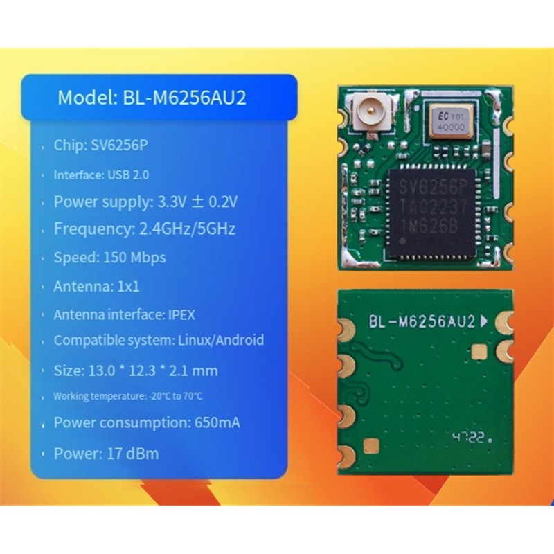 SV6256P WiFi Module 5G Dual Band USB Interface with for IPC Cameras Home8793 gallery