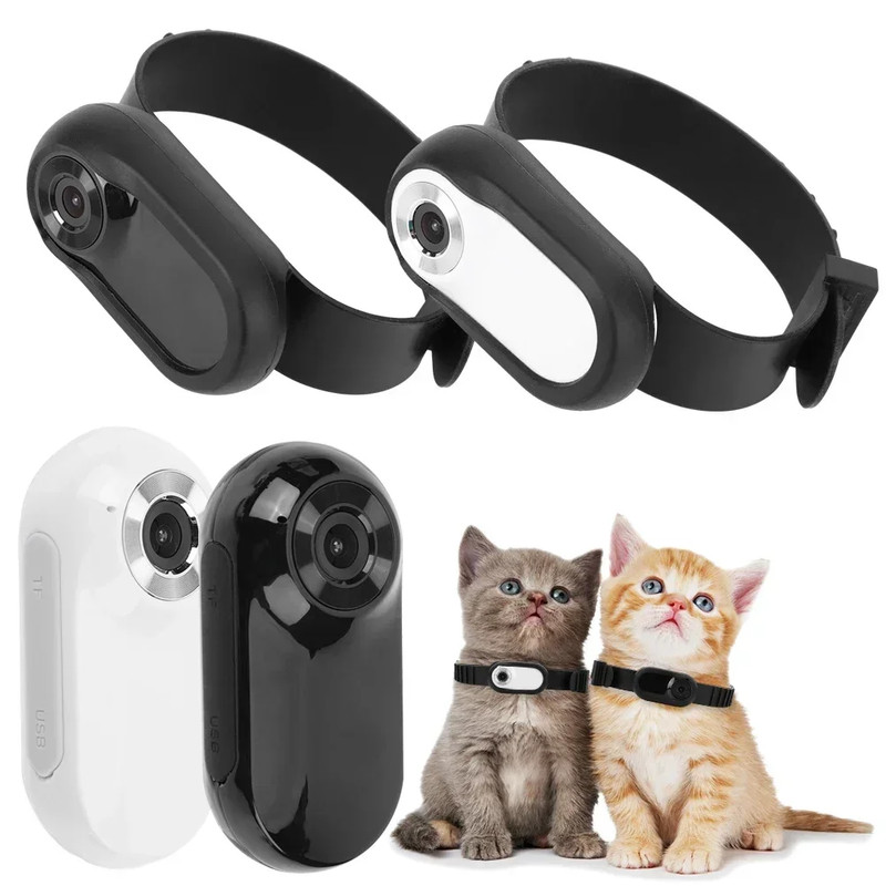HD 1080P Pet Camera Collar No Wifi Needed, Video Recording Dog & Cat Tracker Col gallery