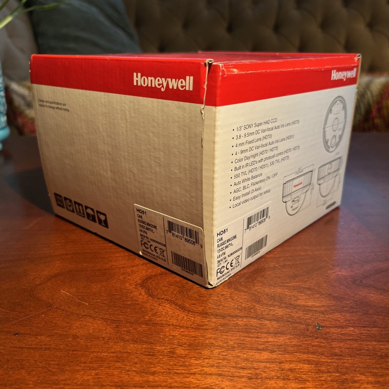Honeywell HD51 Vandal Resistant Dome Camera Rugged Minidome White New Open Box gallery