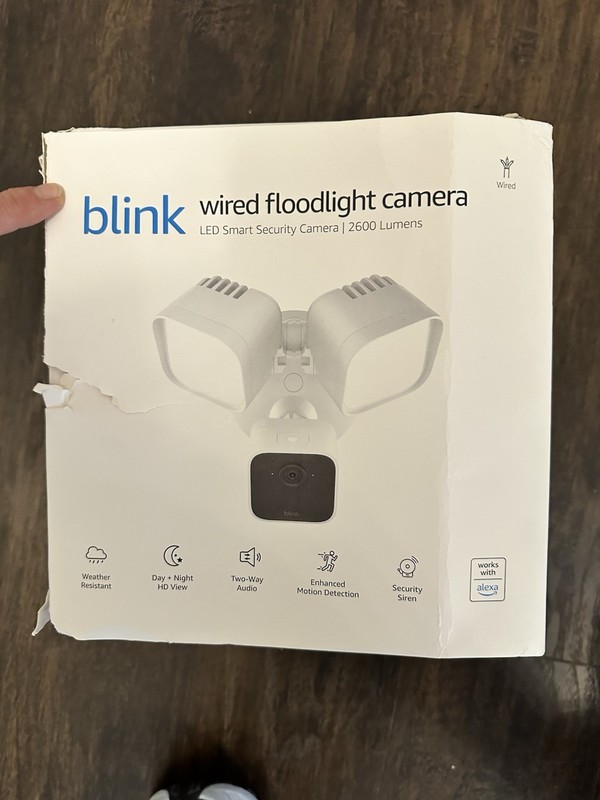 Blink Wired Floodlight Security Camera 2600 lumens HD video 2-way audio White gallery