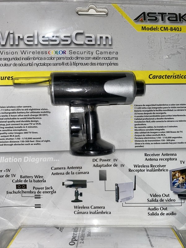Astak: CM-840J, Wireless Night Vision, Color Surveillance Camera, NEW gallery