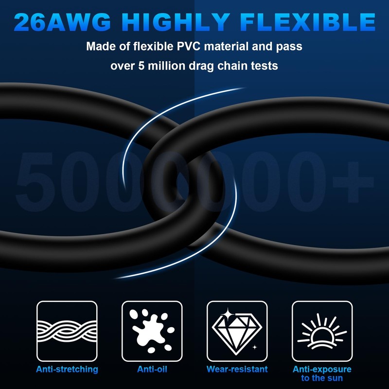 32.8FT M12 8 Pin X Code Male to RJ45 Industrial Ethernet Cable High Flexible ... gallery