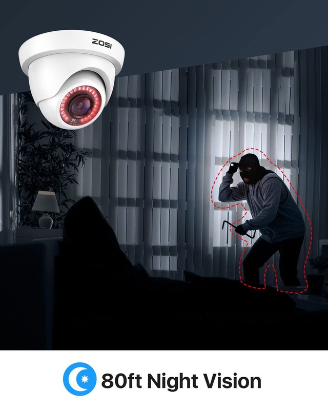 2Pack 2.0MP HD 1080P Cameras Kit, 80ft Night Vision, Indoor Outdoor Home CCTV... gallery