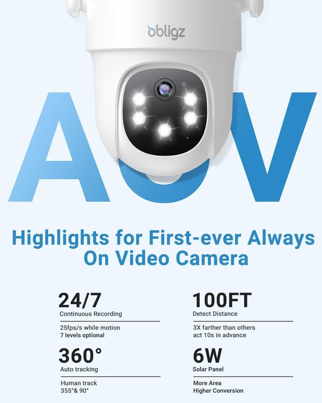 2K Solar Security Camera Outdoor 24 7 Recording 360 Auto gallery