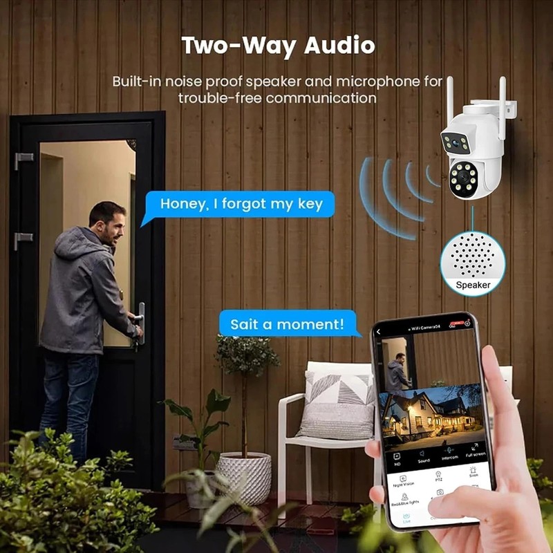 Dual Lens 5GHz WiFi Security Camera System 10CH NVR Wireless Outdoor Waterproof gallery
