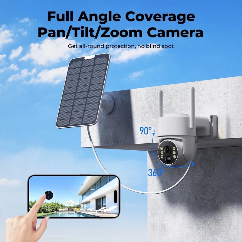 CAMCAMP Solar Security Camera System Wireless 2K Wifi Home Outdoor IP Camera HDD gallery