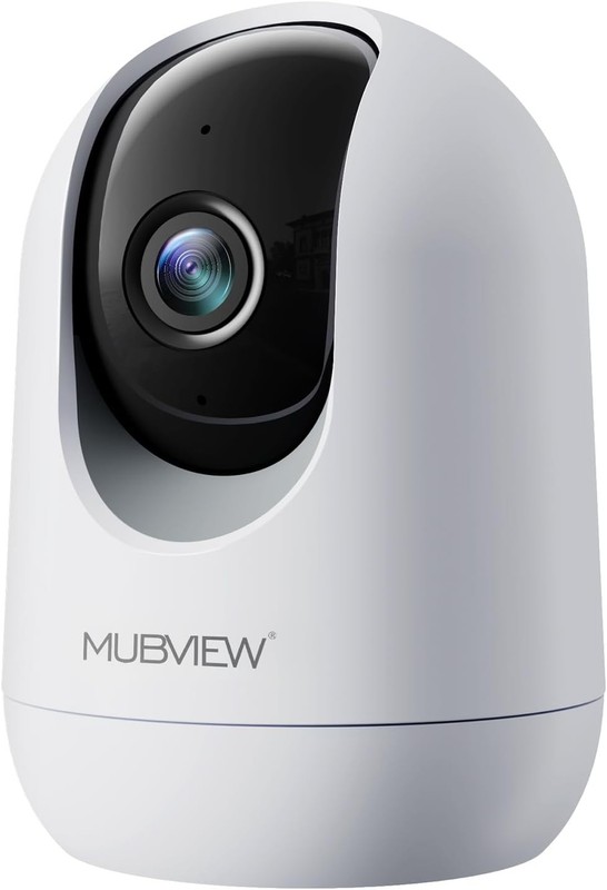 2K Indoor Security Camera for Pets & Home, WiFi, Night Vision, 360° View gallery