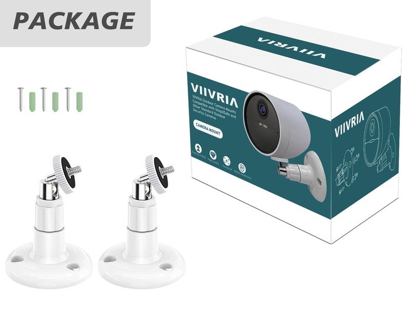2 Pack Wall Mount Compatible SimpliSafe Outdoor Security Camera, 360° Rotation. gallery