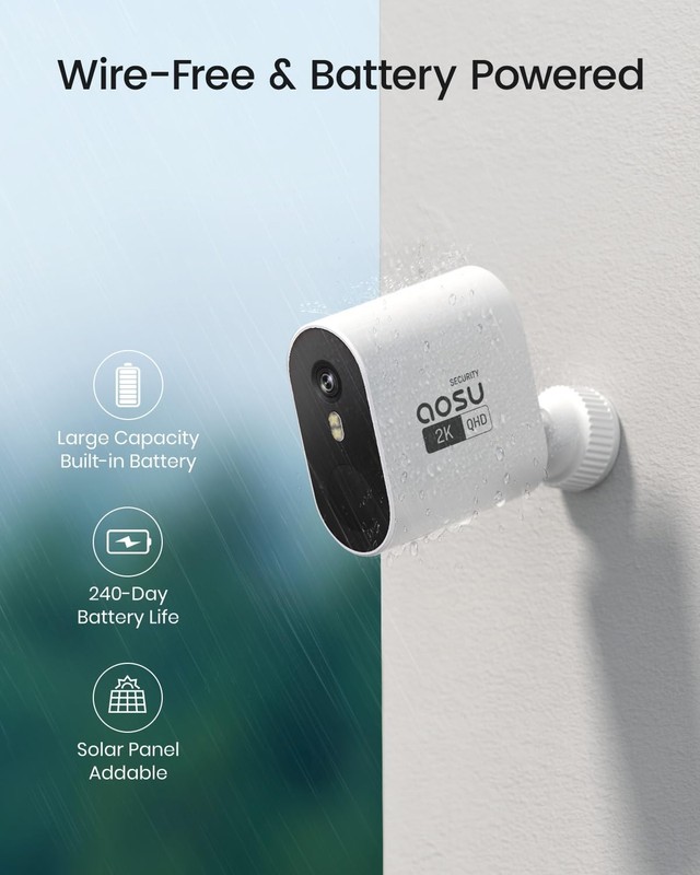 Security Cameras Wireless Outdoor Home System, True 2K HD Night Vision, No Su... gallery
