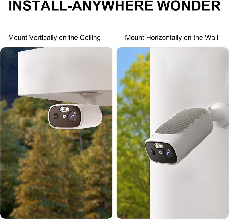 DualBand WiFi6 Wireless Pre-Record Solar Battery Security Camera System gallery