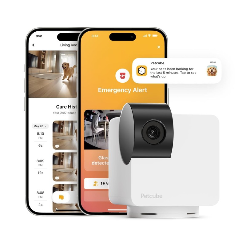 Cam 360 Camera Interactive WiFi Pet and Home Security Pan-Tilt Camera with Ph…