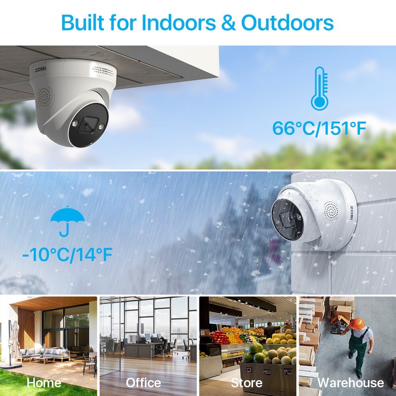 ZOSI 8MP 16CH NVR PoE 4K HD Outdoor Security Camera System IP Network AI Motion gallery