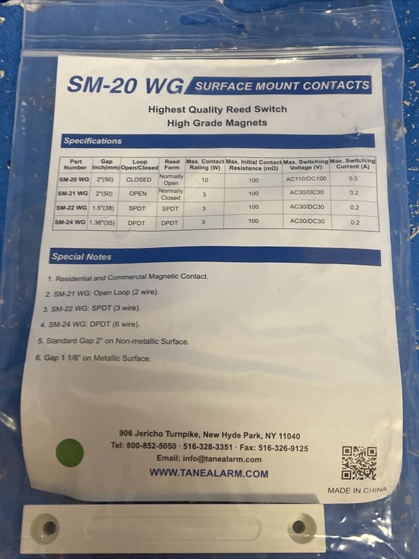 Tane Alarm Products SM-20WG gallery