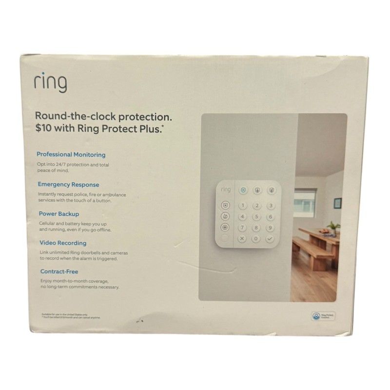 Ring Alarm Security Kit 9-Piece 2nd Gen w/ Indoor Cam White New Sealed gallery