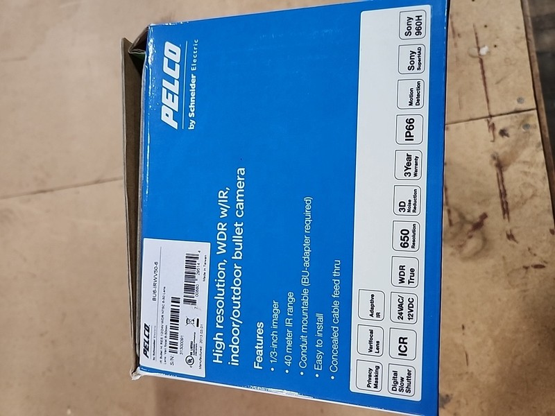 Pelco BU6-IRWV50-6 Security Color Camera 650TVL 6-50mm WeatherProof SN:1069 NEW! gallery