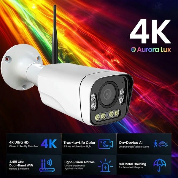 8mpx 4k Poe Artificial Intelligence WiFi Camera