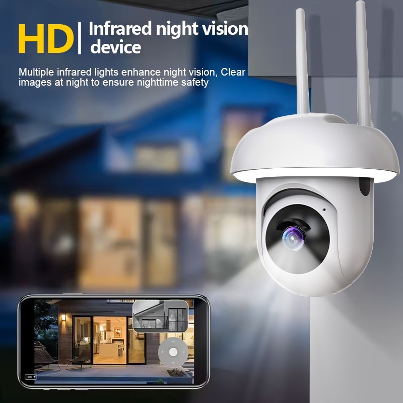 2pcs Wireless1080P HD Cameras, Support 2.4Ghz Wifi, 360° Panoramic HD Indoor gallery