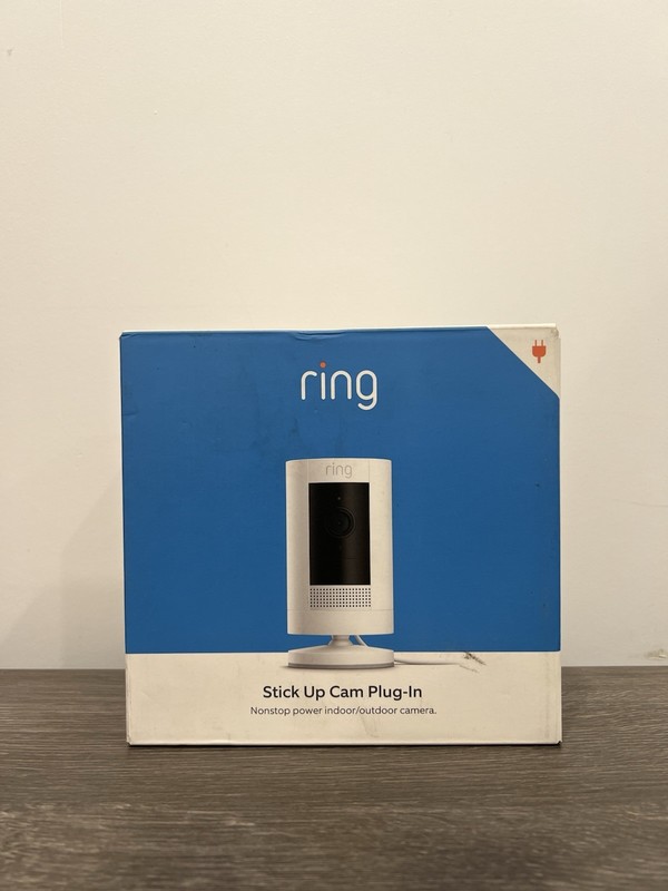 Ring Stick Up Cam Plug IN Indoor/Outdoor 1080p Wi-Fi Wired Security Camera White gallery