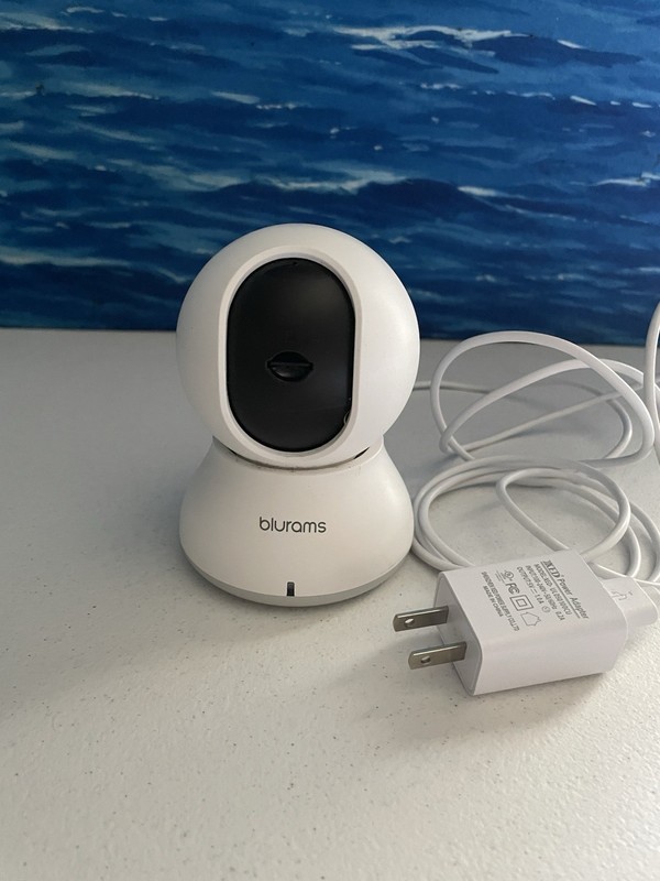 A31 Blurams Indoor Security Camera, Smart Pan-Tilt Camera w/Cable Used Tested