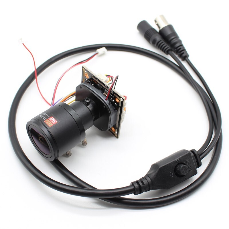 HD 5MP CCTV Camera Module AHD TVI CVI CVBs Security mainboard with 2.8-12mm lens