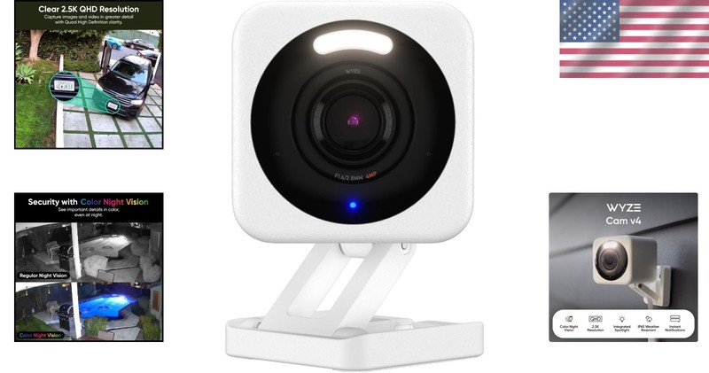 Enhanced Color Night Vision 2.5K Security Camera - Weatherproof & Wireless gallery