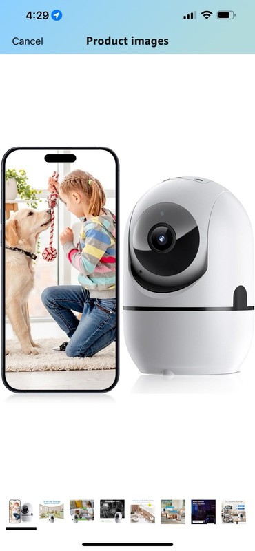 Pan/Tilt Indoor Security Camera, 1080P Security Cameras Wireless Indoor for H…