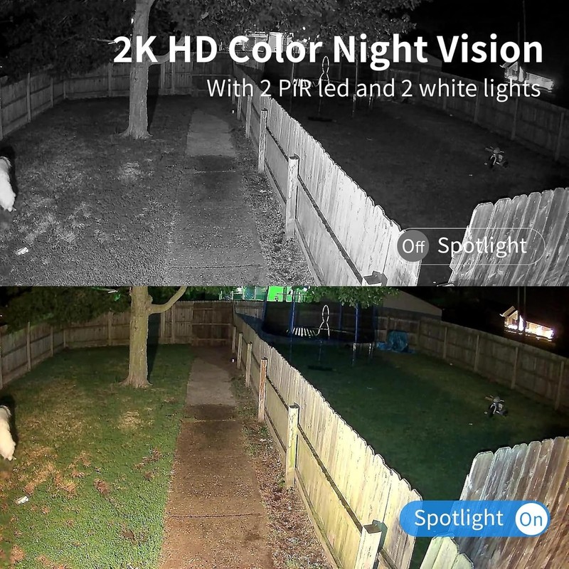 Wireless Outdoor Security Camera - 2K HD, AI Motion Detection, Night Vision gallery
