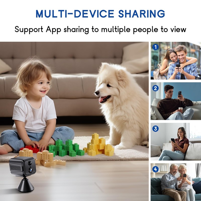 Home Security Wireless Indoor Camera, 1080P WiFi with Magnetic Mount, Pet Cam... gallery