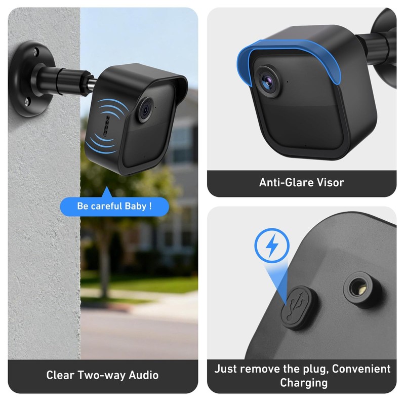 Blink Outdoor Camera Wall Mount Compatible with 2K+ & 4th Gen,3 Pack Weatherproo gallery
