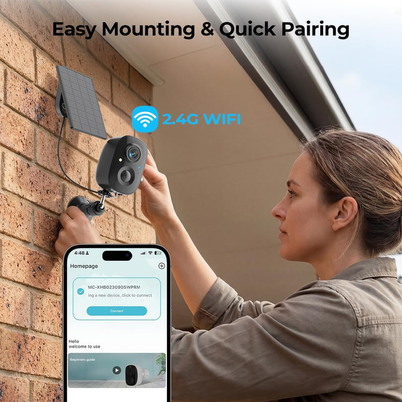 Security Cameras Wireless Outdoor 2K Solar Powered Wifi Cameras for Home Securit gallery