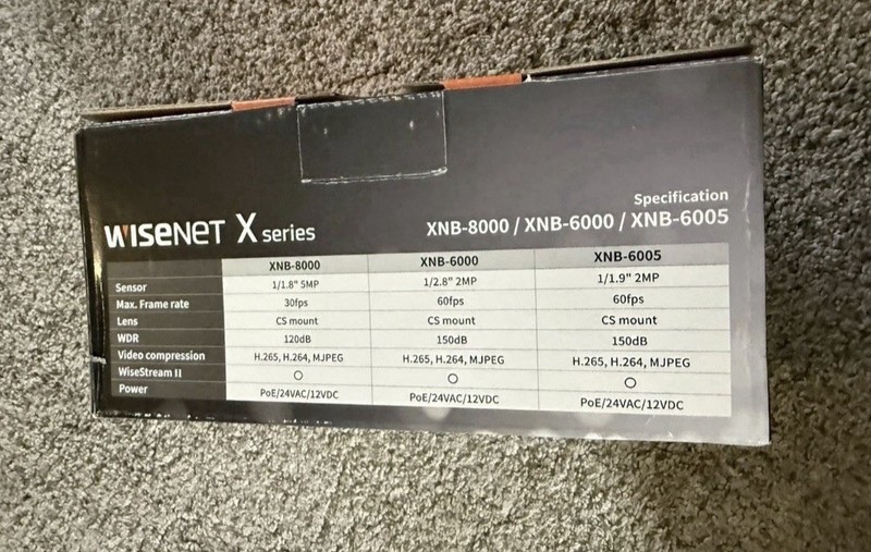 Hanwha Vision XNB-8000 WiseNet X Series 5MP Network IP Security Box Camera gallery