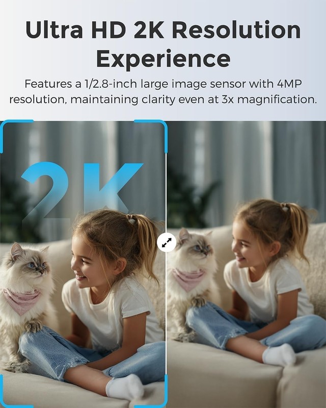 2K Smart Security Camera Indoor Mini Cam AI Motion Track Color Night Vision gallery