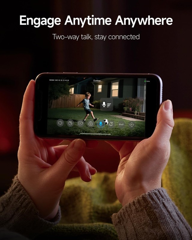Smart Outdoor Camera 2.5K with 8x Zoom - Dual-Band WiFi & Two-Way Audio gallery