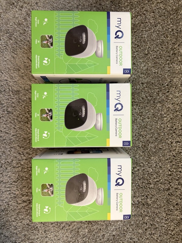 My Q Outdoor Battery-Powered Camera 3 Pack (Brand New) gallery