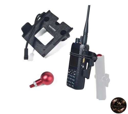 TWAYRDIO Radio Holder Handheld Radio Hook with 25.4mm/1-inch Ball Compatible