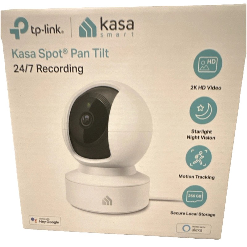TP-Link Kasa Spot Pan Tilt 2K HD Indoor Wi-Fi Security Camera Night Vision Alexa