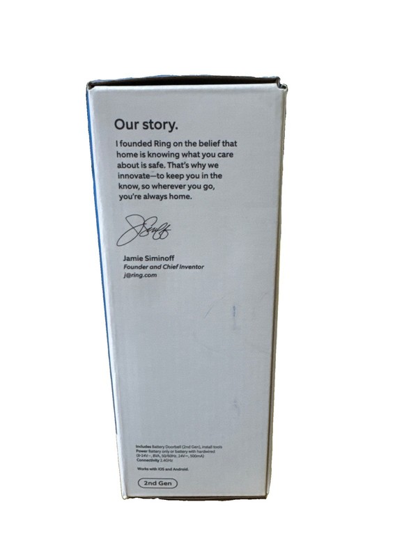 Ring - Battery Doorbell (newest model) Retinal 2K with wide-angle video gallery