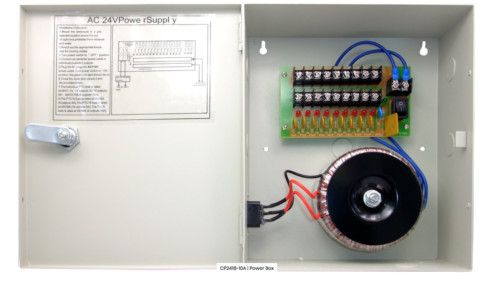 SECURITY CAMERA POWER Supply Distribution Box 24V AC 18ch 10 Amps PTC
