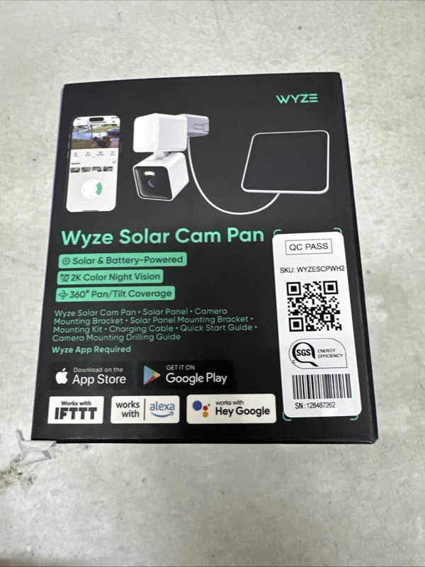 WYZE Solar Cam Pan (Flagship Model), AI Security Cameras Wireless White gallery