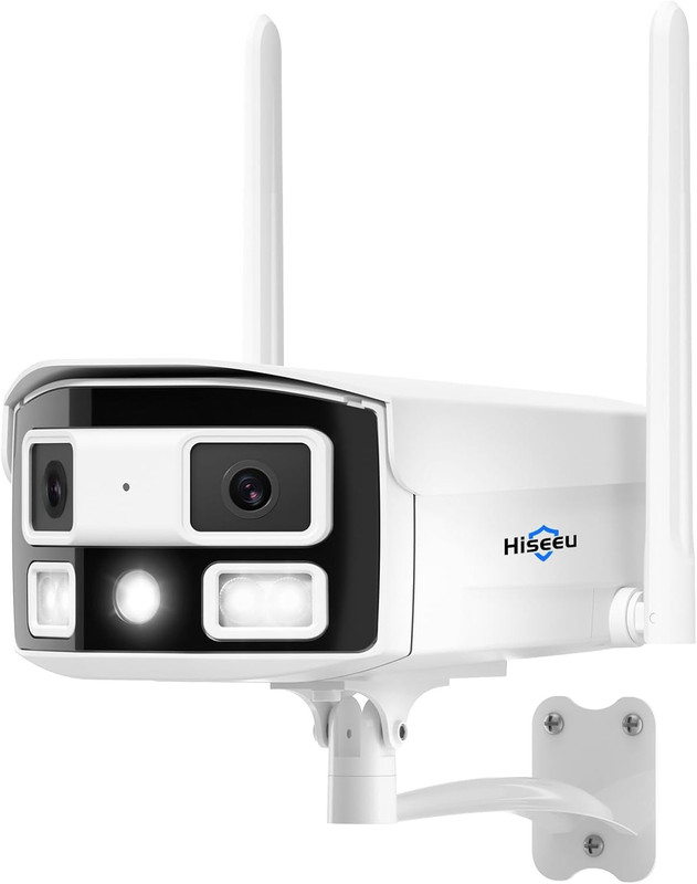 Wifi Pro 4MP Dual Lens Surveillance Camera, 180-Degree Ultra Wide Angle, 5Ghz/2. gallery