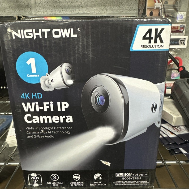Plug-in AC Powered Wi-Fi 4K HD Indoor/Outdoor Deterrence Camera with 2-Way Au…