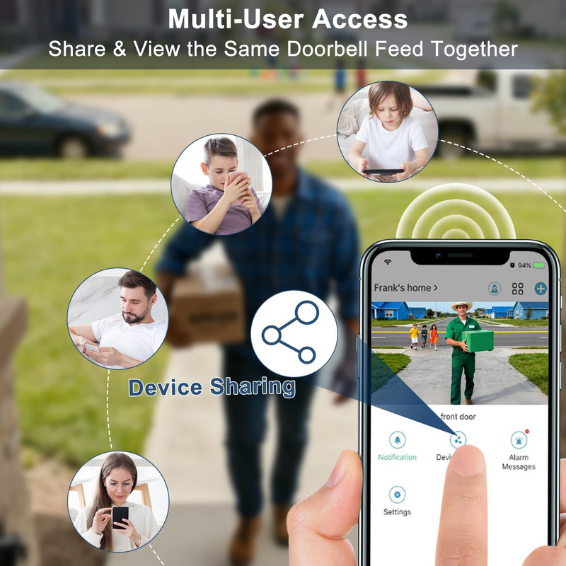 Doorbell Camera Wireless with Chime -2K HD Video AI Motion Detection, Two - Way gallery