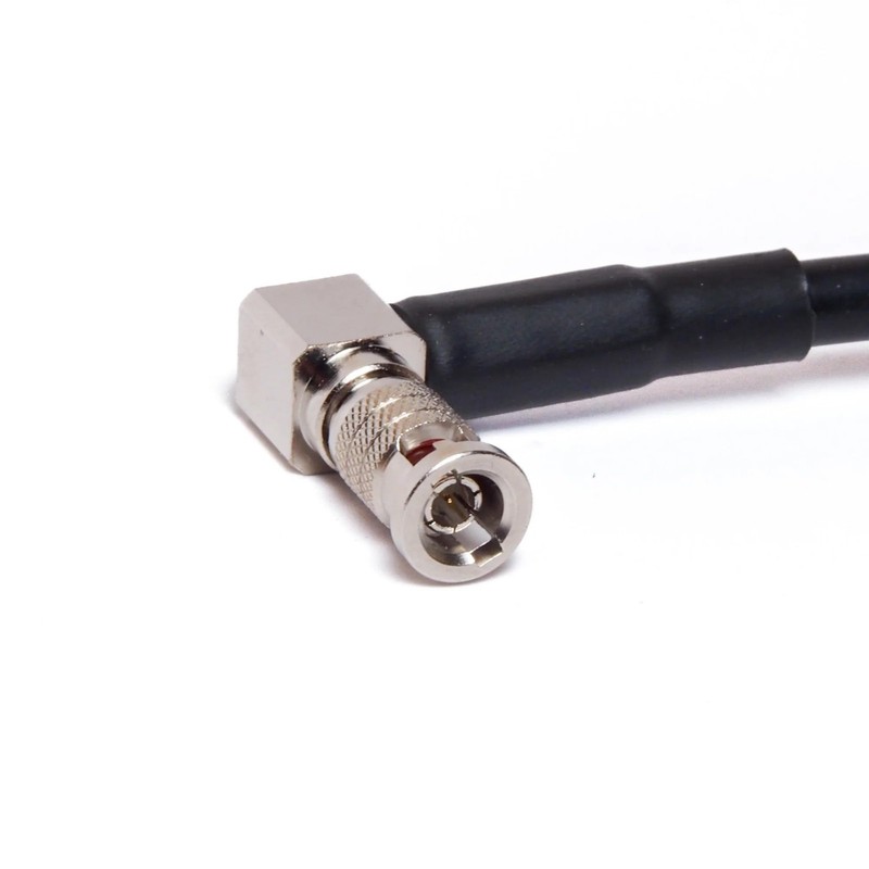 12G Micro SDI 75 Ohm 90 Degree HDBNC Male To Right Angle Cable 12 Inch 30cm gallery