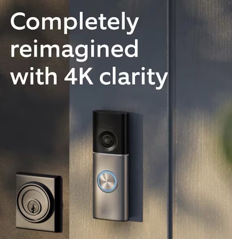 Ring Wired Doorbell Pro (3rd Gen) with Retinal 4K Camera 3D Motion (Deep Silver) gallery
