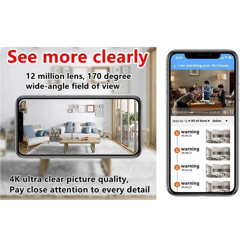 2PC Wireless Wifi Security Camera Home Indoor Outdoor Camera House Cam 1080P Car gallery