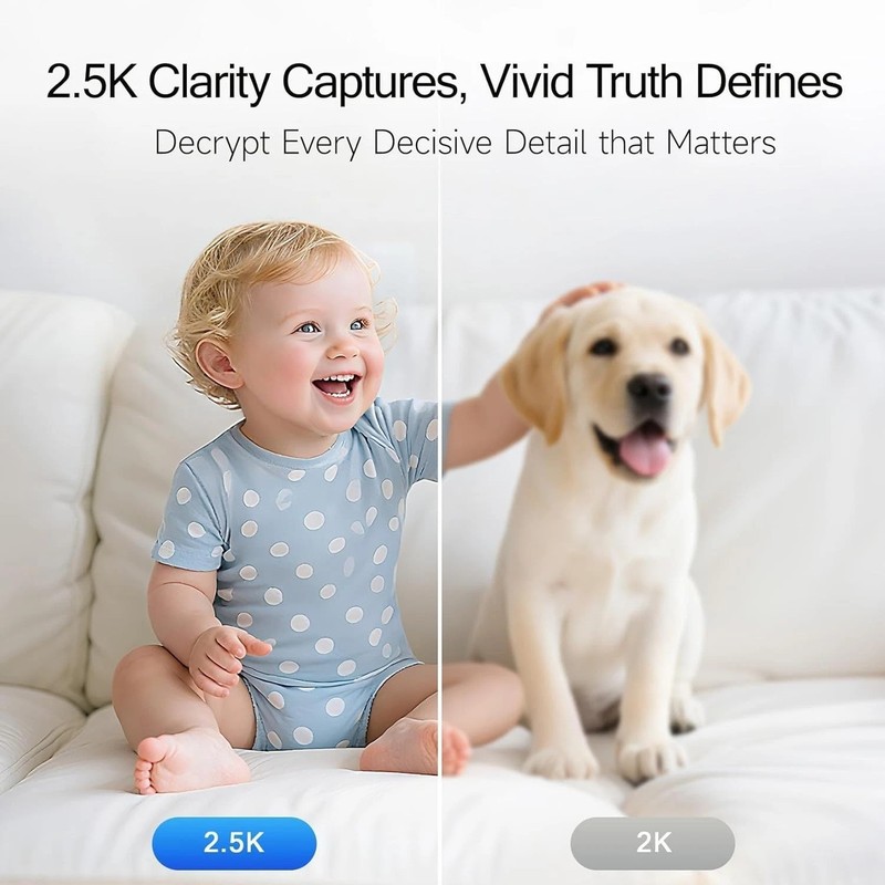 Indoor Home Security Cameras 4pack, 2.5K, PTZ, Local Recording, Free AI Detec... gallery